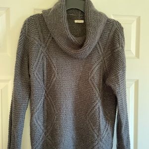 Gray w/silver cowl neck sweater